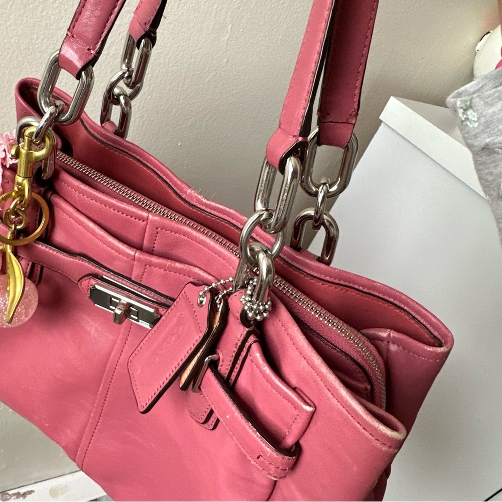 INSANE Pink Brick Colored Coach Shoulder Bag - Picture 10 of 10